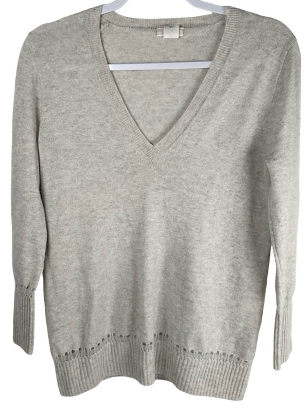 J.Crew gray 100% Cashmere Crewneck Long Sleeve Pullover Sweater women’s small